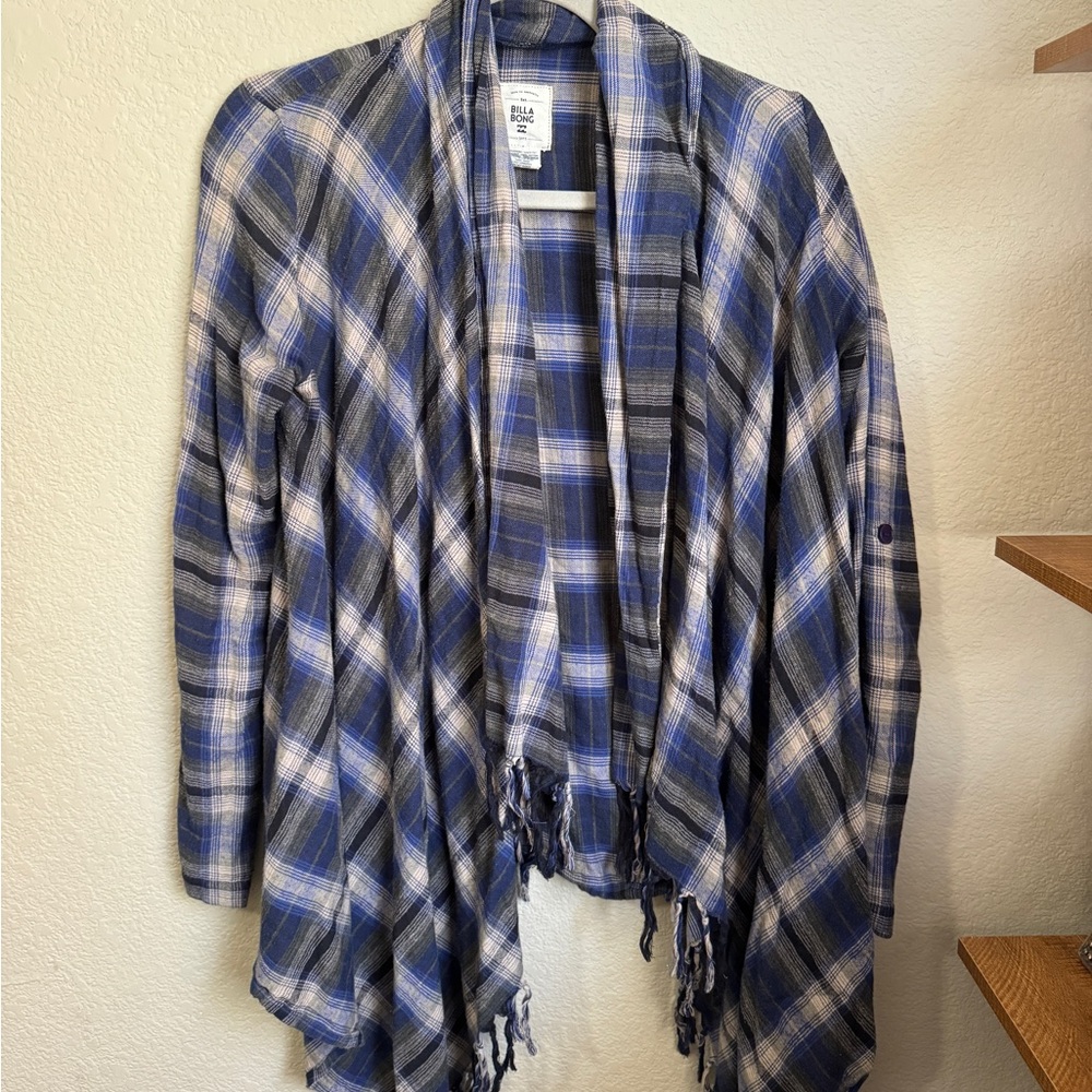 Plaid Blue and Gray Women's Jacket